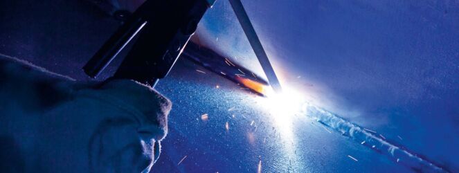 Welding process with stick electrode